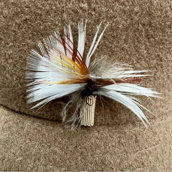 Vintage Aquascutum London classic preppy tan wool blend Kangol Adela bucket hat - Picture 8 of 15